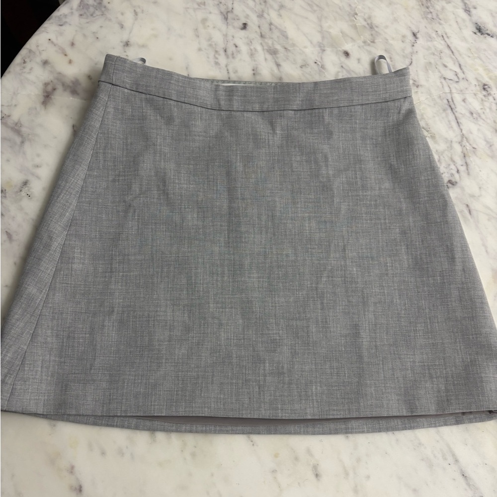 Babaton Gray A-Line Mini Skirt for Work